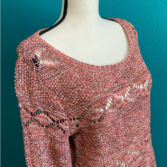 Soft Surroundings Orange Knit Tunic Sweater Women's Small - Picture 10 of 11